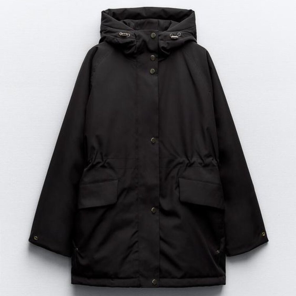 Zara Hooded Padded Parka Large
